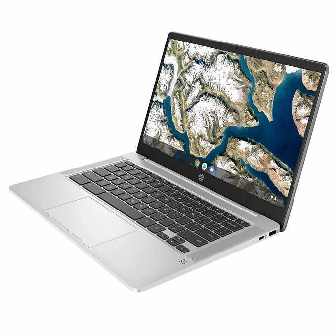 HP 14″ Chromebook Bundle – Intel Celeron – 1080p – Bonus Sleeve & Wireless Mouse