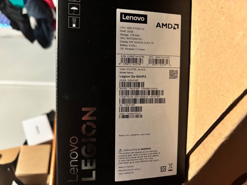 Lenovo Legion Go 2 Handheld Gaming PC Ryzen Z2 32GB RAM 1TB SSD 8.8″OLED 144Hz