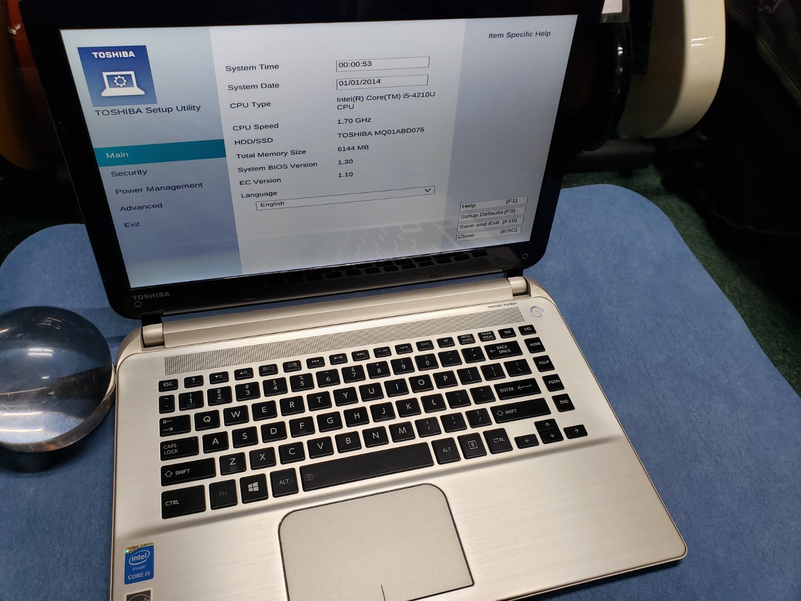 Toshiba e45-b4200 i5-4210u 1.70ghz 6gb ram 699gb hdd for parts