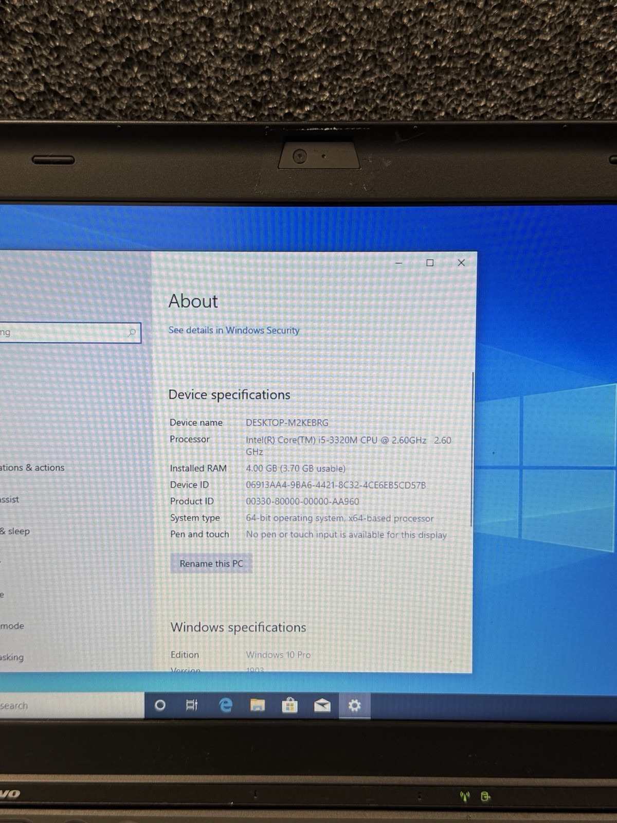 Lenovo Thinkpad X230 i5 4GB RAM 500HD/ Windows 10/W/CHARGER/ BAD BATTERY!!