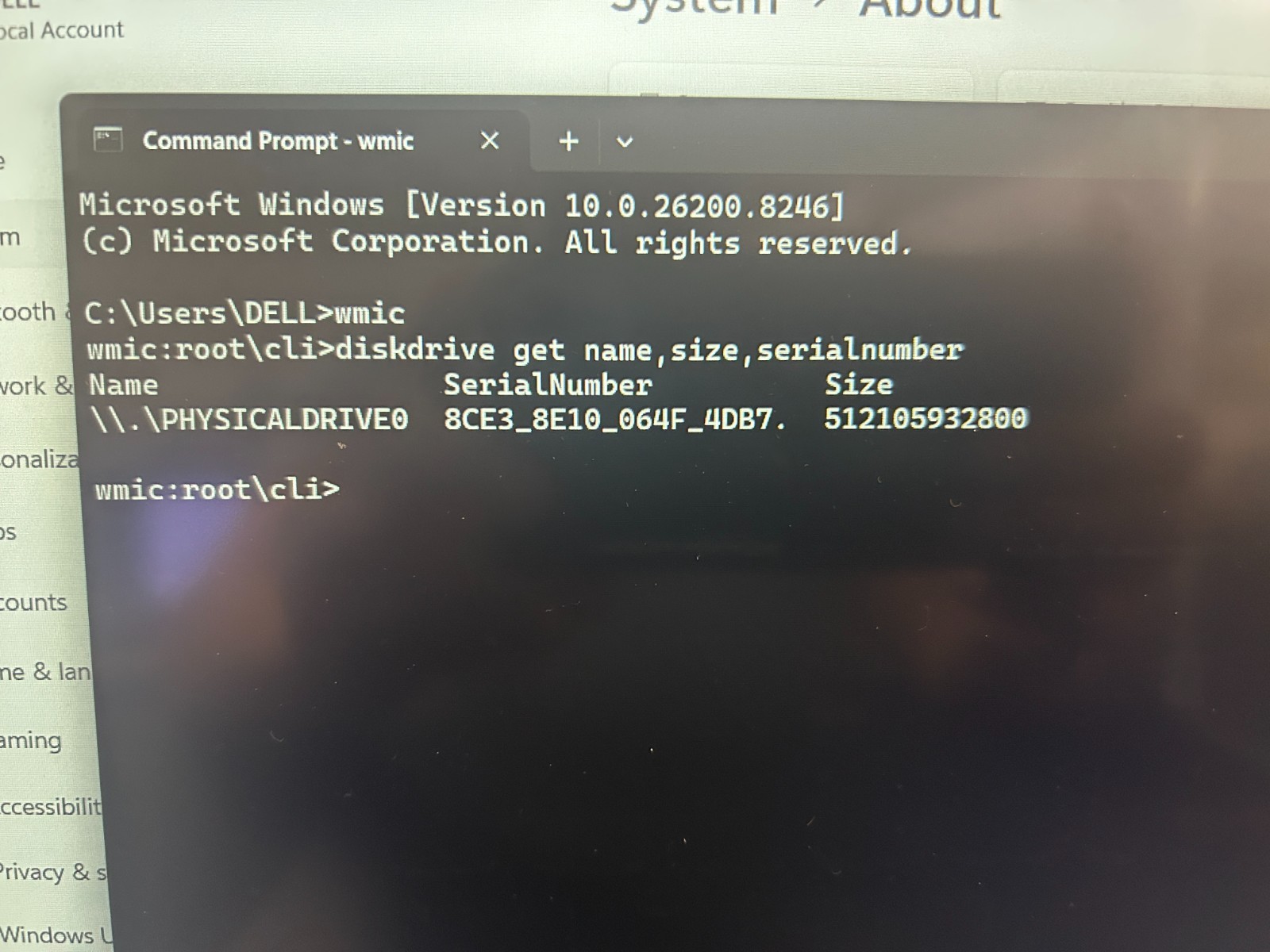 DELL 15 DC15255 G8MK9, AMD Ryzen 7 7730U, 2.00 GHz, 16 GB RAM 512 GB NVMe SSD