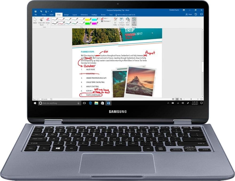 Samsung Notebook 7 Spin Touch i5-8250U 1.60GHz 8GB RAM 256GB SSD Win 11 Pro