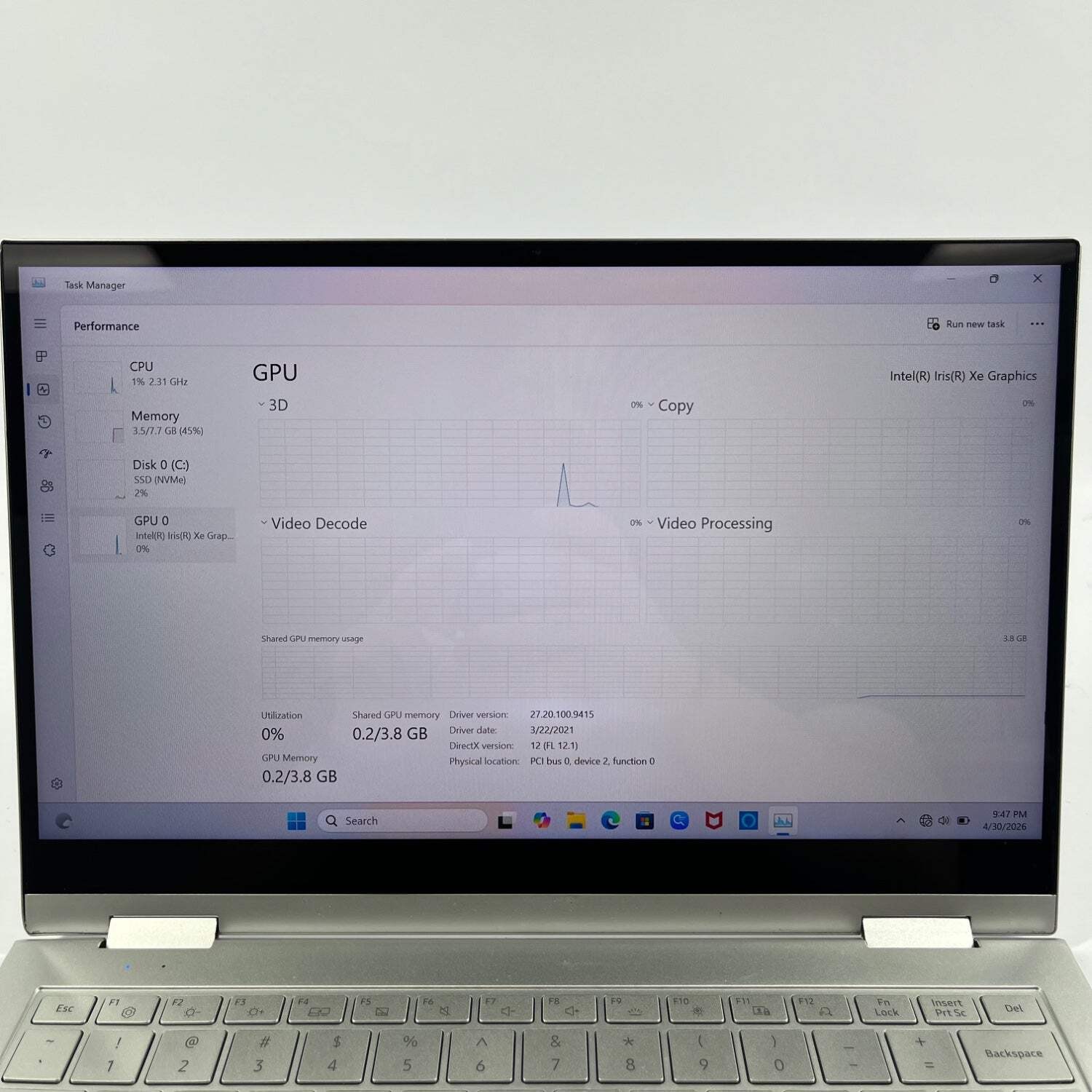Samsung Galaxy Book Flex2 Alpha 8GB RAM 256GB