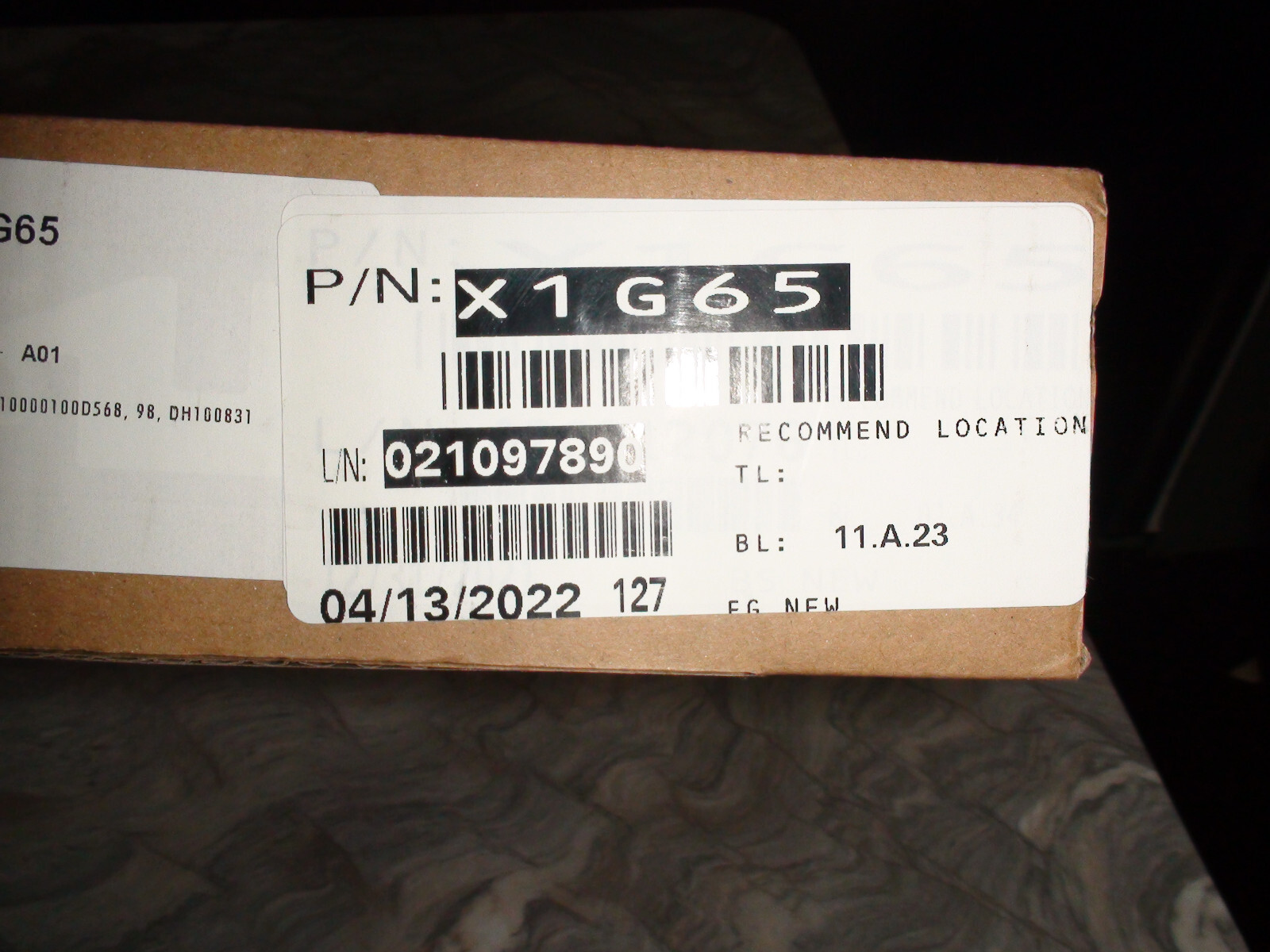 New/Sealed DELL LATITUDE 9510 MOTHERBOARD i7-10810U X1G65 0X1G65 genuine oem
