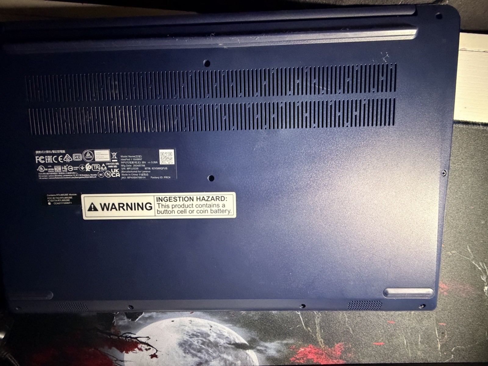 Lenovo IdeaPad 1 15″ AMD Ryzen 5 7000 Series Laptop Windows 11 Blue Radeon