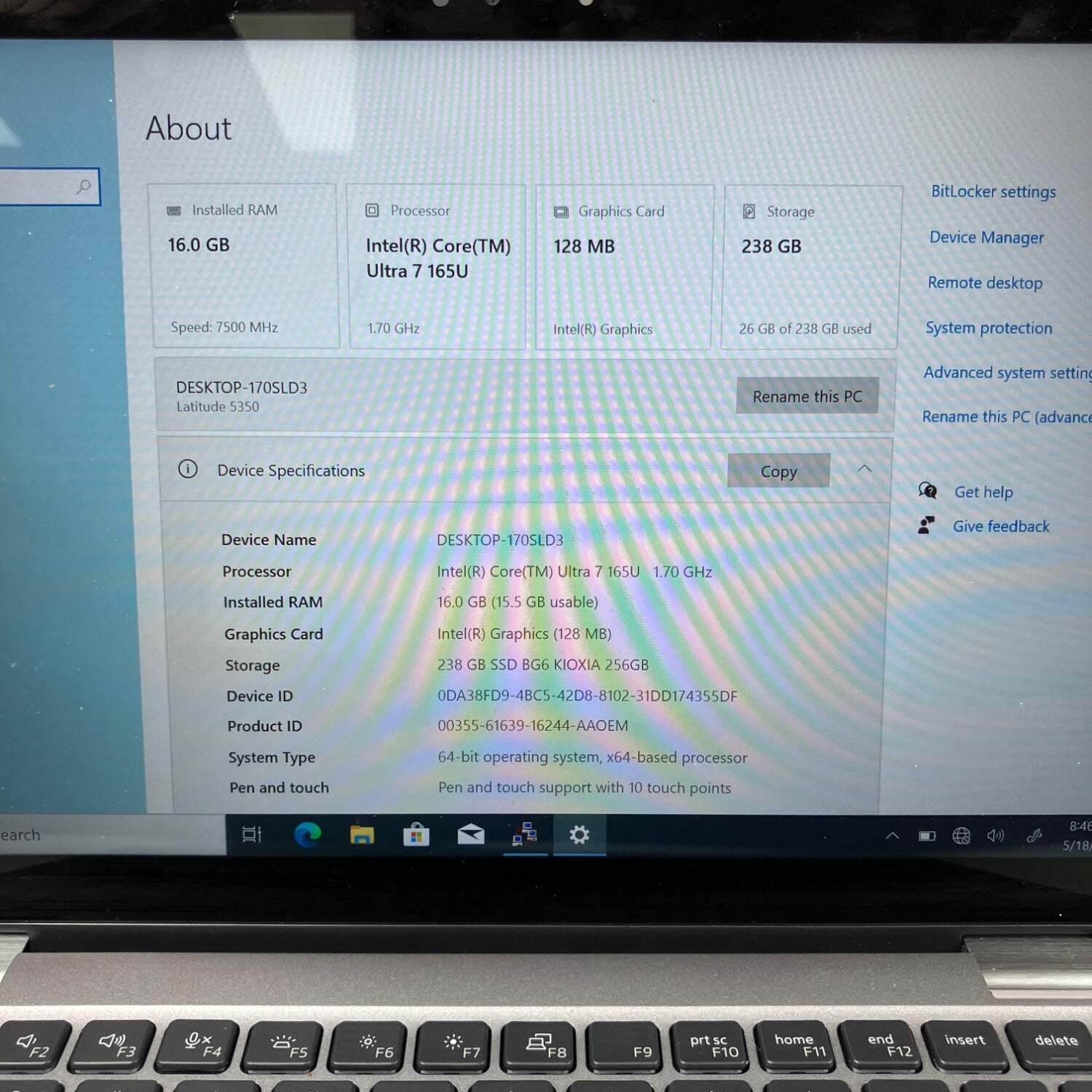 Dell Latitude 5350 Core Ultra 7 165U 16GB RAM 512GB SSD