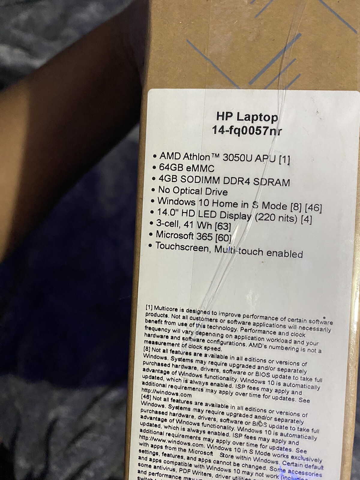 hp laptop 14-fq0057nr