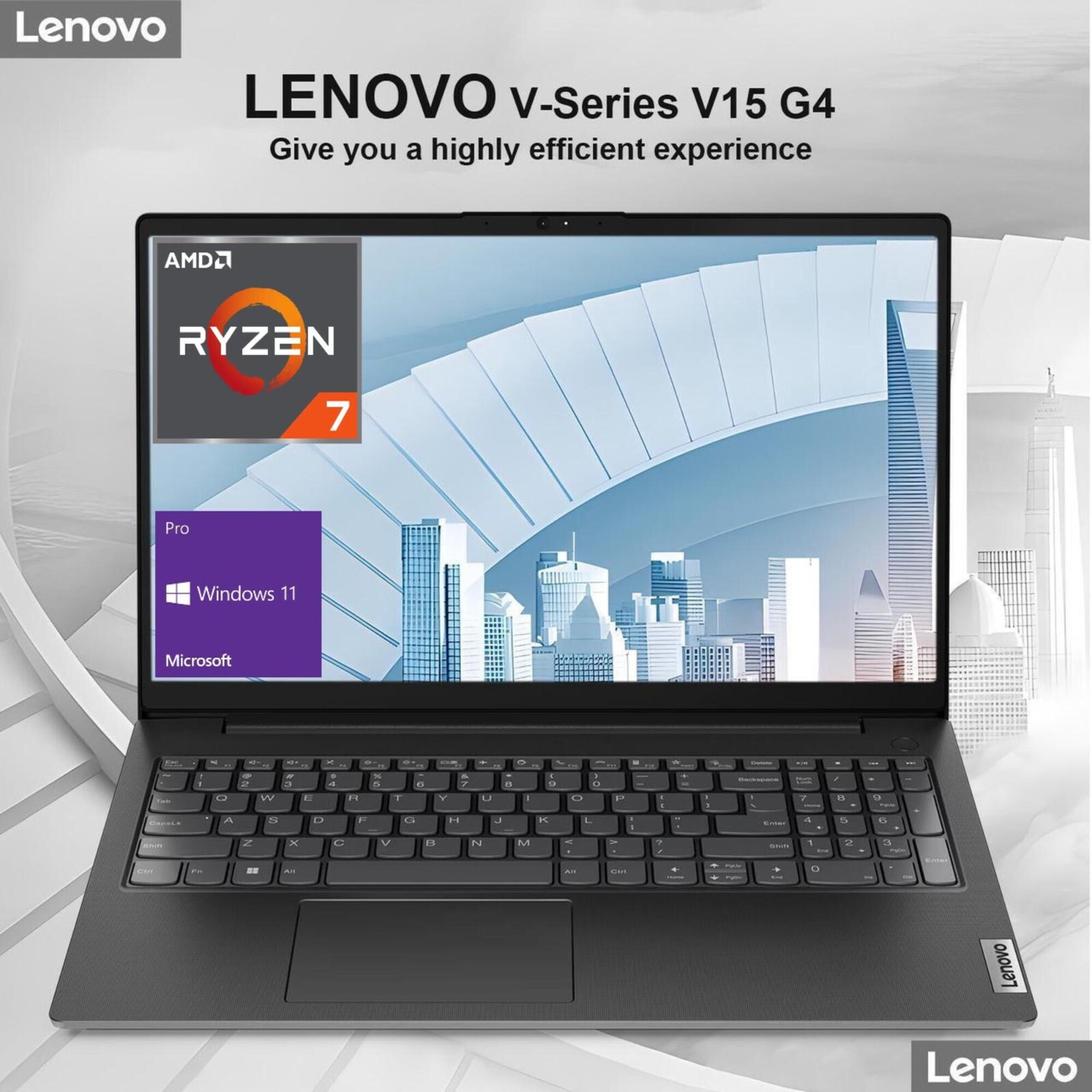 New Lenovo V15 G4 15.6″ FHD 8-Core Ryzen 7 7730U Up 40GB + 4TB PCIe SSD Win 11P