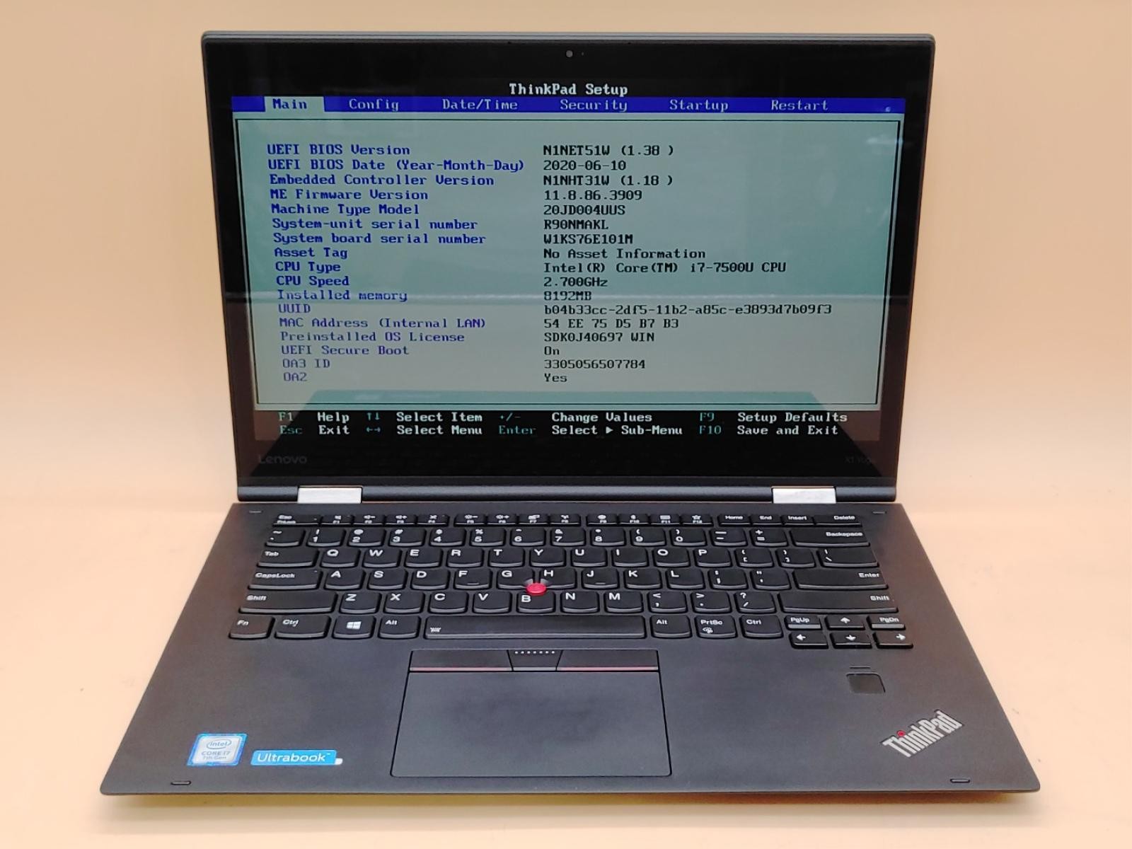 Lenovo ThinkPad X1 Yoga 2nd Gen 14″ i7-7500U 8GB *NO SSD/NO OS/NO AC* **READ**
