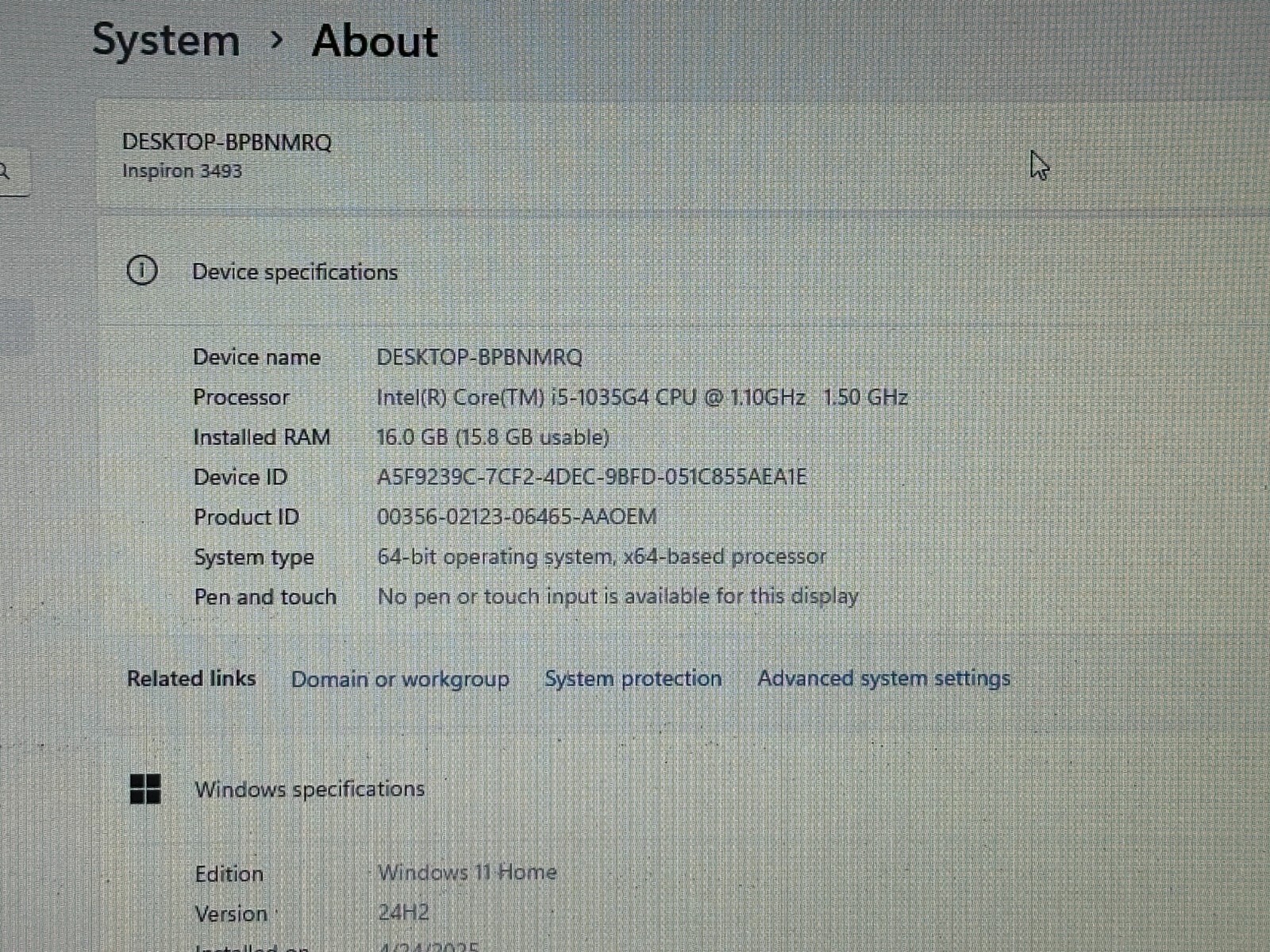 Dell Inspiron 3493