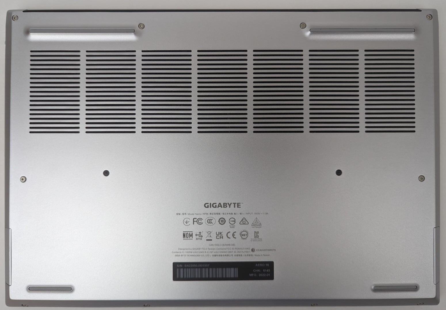 Gigabyte Aero 16-XE4-73US914 16″ 4K UHD i7-12700H 16GB 2TB SSD RTX 3070Ti W11H