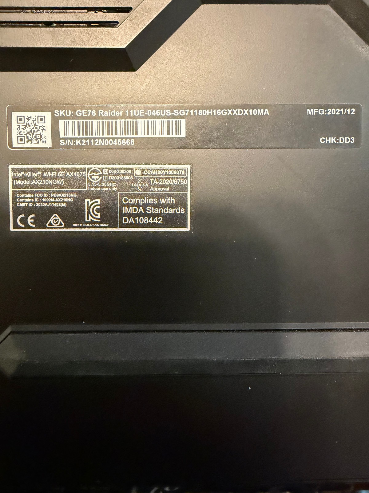 MSI GE76 Raider 11UE