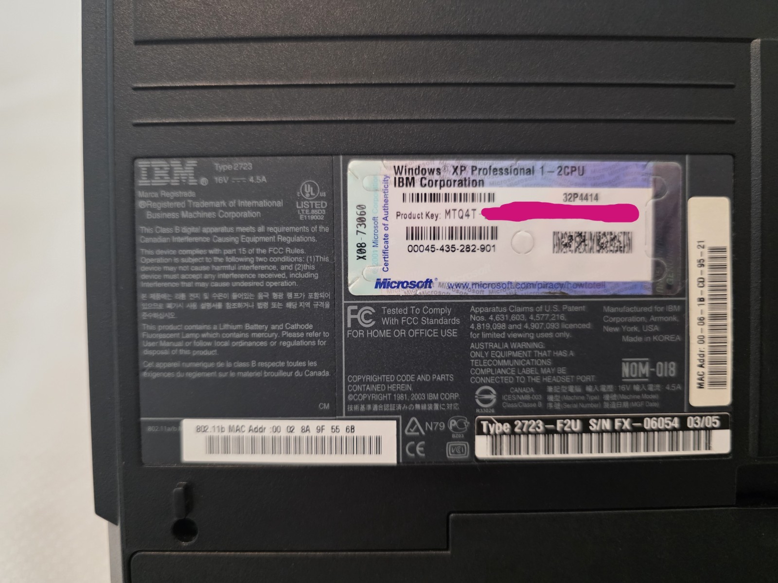 Vintage IBM ThinkPad R40 Windows XP Pro Factory Restore Pentium M Working