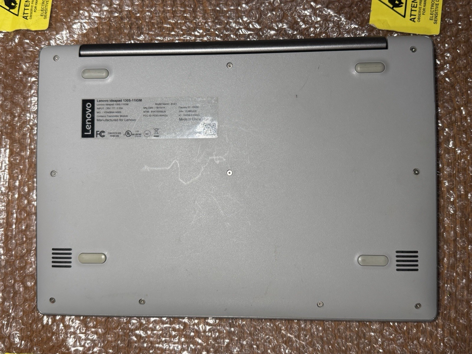 Lenovo Ideapad 130S-11IGM – Good Working Condition – Wiped and Ready to Go!