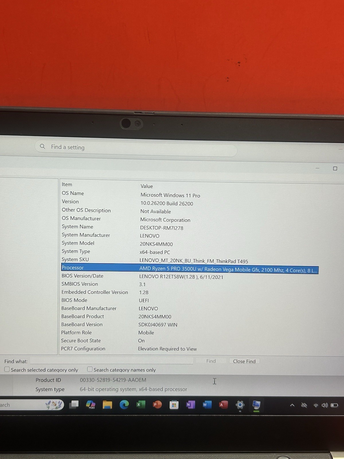 Lenovo ThinkPad T495 Ryzen 5 Pro 3500U, 16GB RAM, 256GB NVMe, Windows 11 Pro