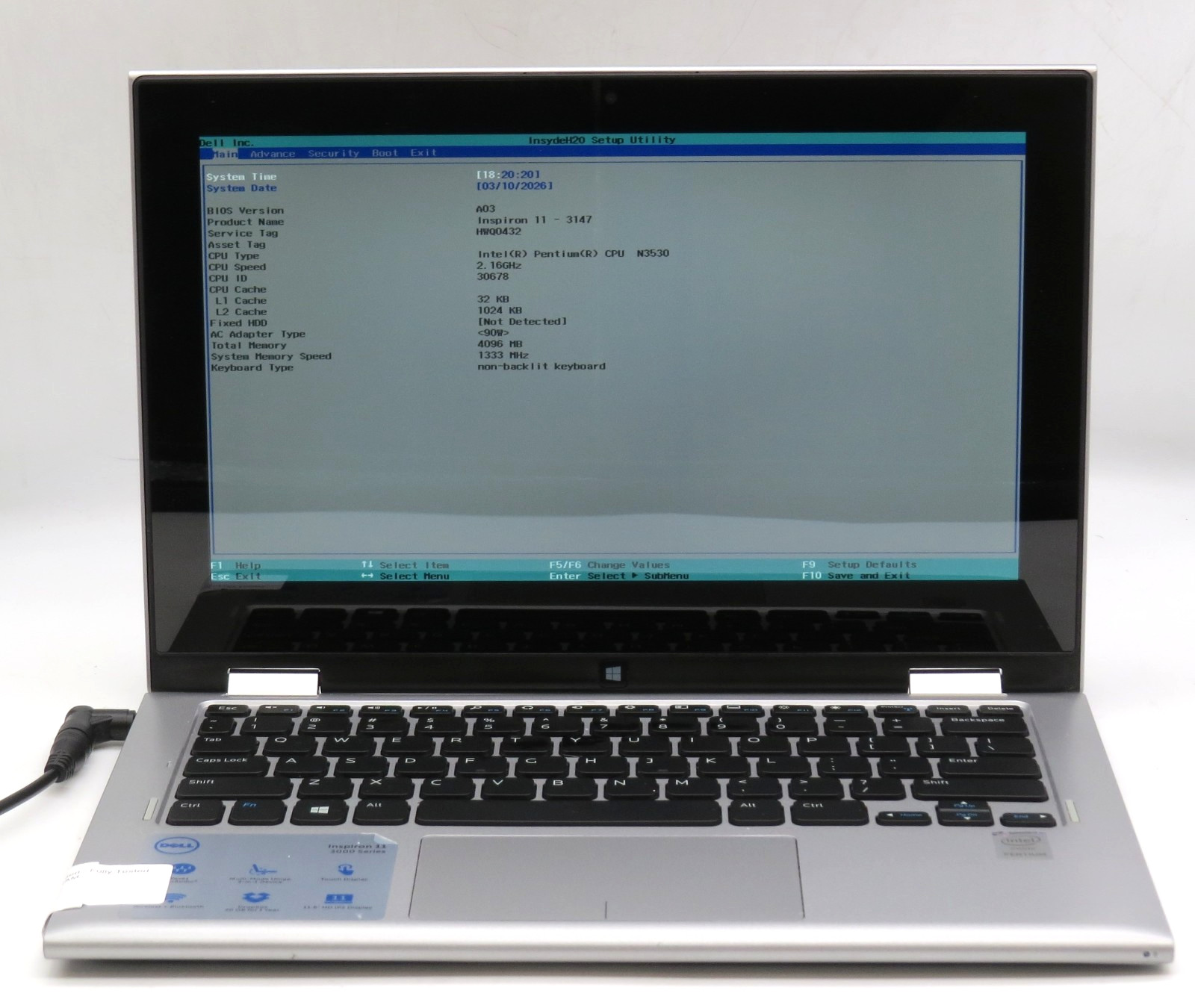 Dell Inspiron 3147/11.6″ Pentium-N3530 @2.16GHz/4GB DDR3 RAM/No Storage/No OS