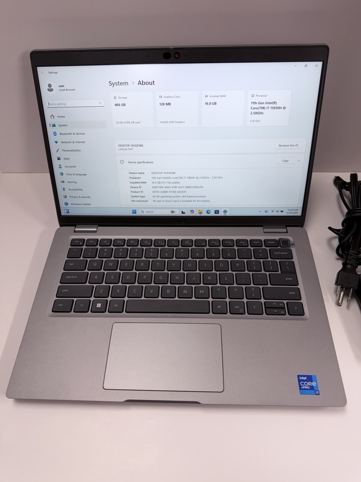 Dell Latitude 5421 Laptop – 2.5 GHz i7-11850H 16GB 512GB SSD Windows 11