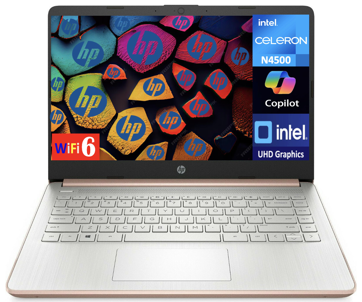 HP 14 14″ 1366×768 Intel Celeron N4500 4GB RAM 64GB eMMC Windows 11 Home S-Mode