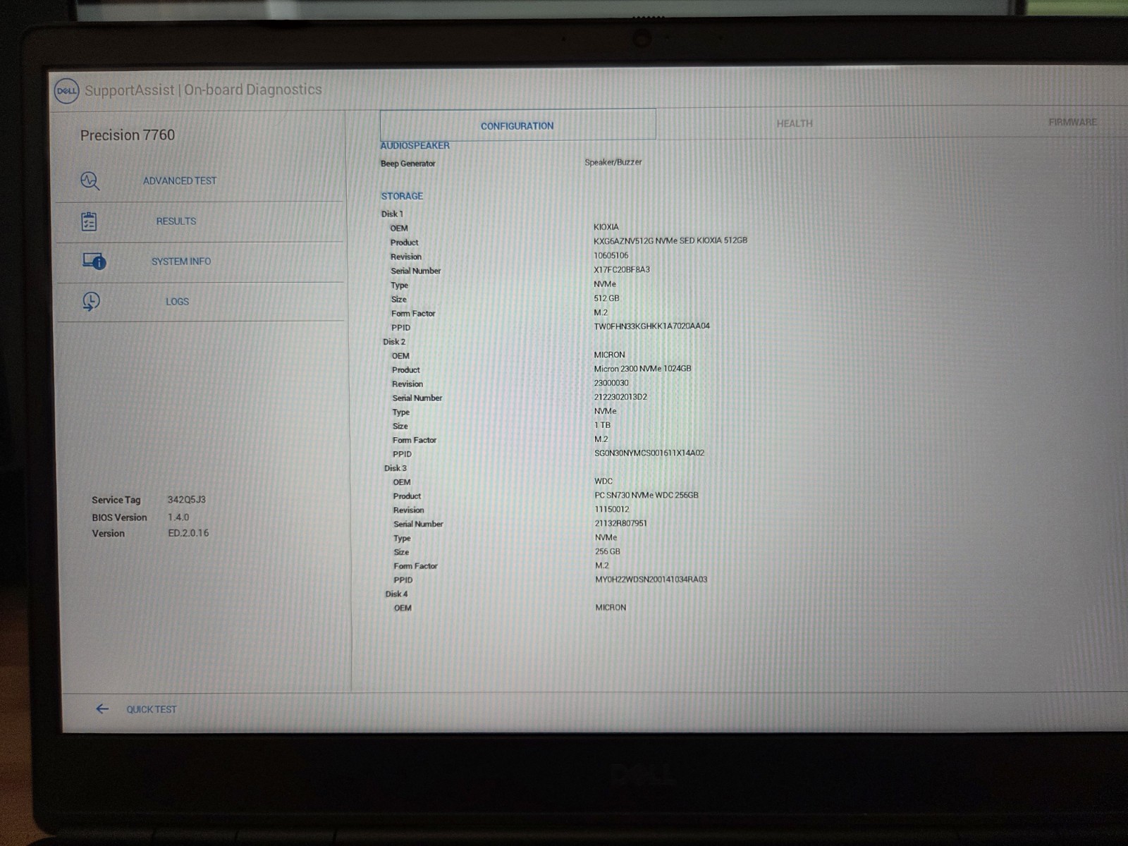 Dell Precision 7760, Intel Core i9, 64GB RAM, GeForce RTX 3080, 2.77TB SSD Laptp