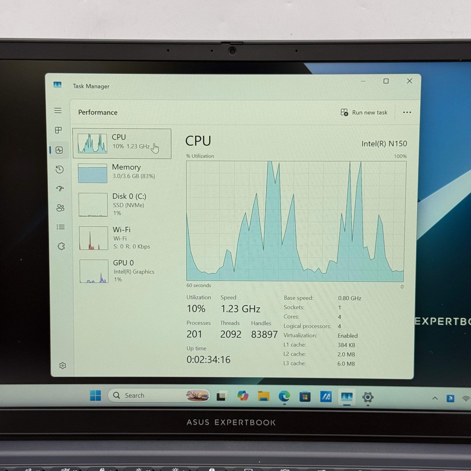 Asus Expertbook B1403CTA 14″ N150 0.8GHz 4GB RAM 128GB SSD