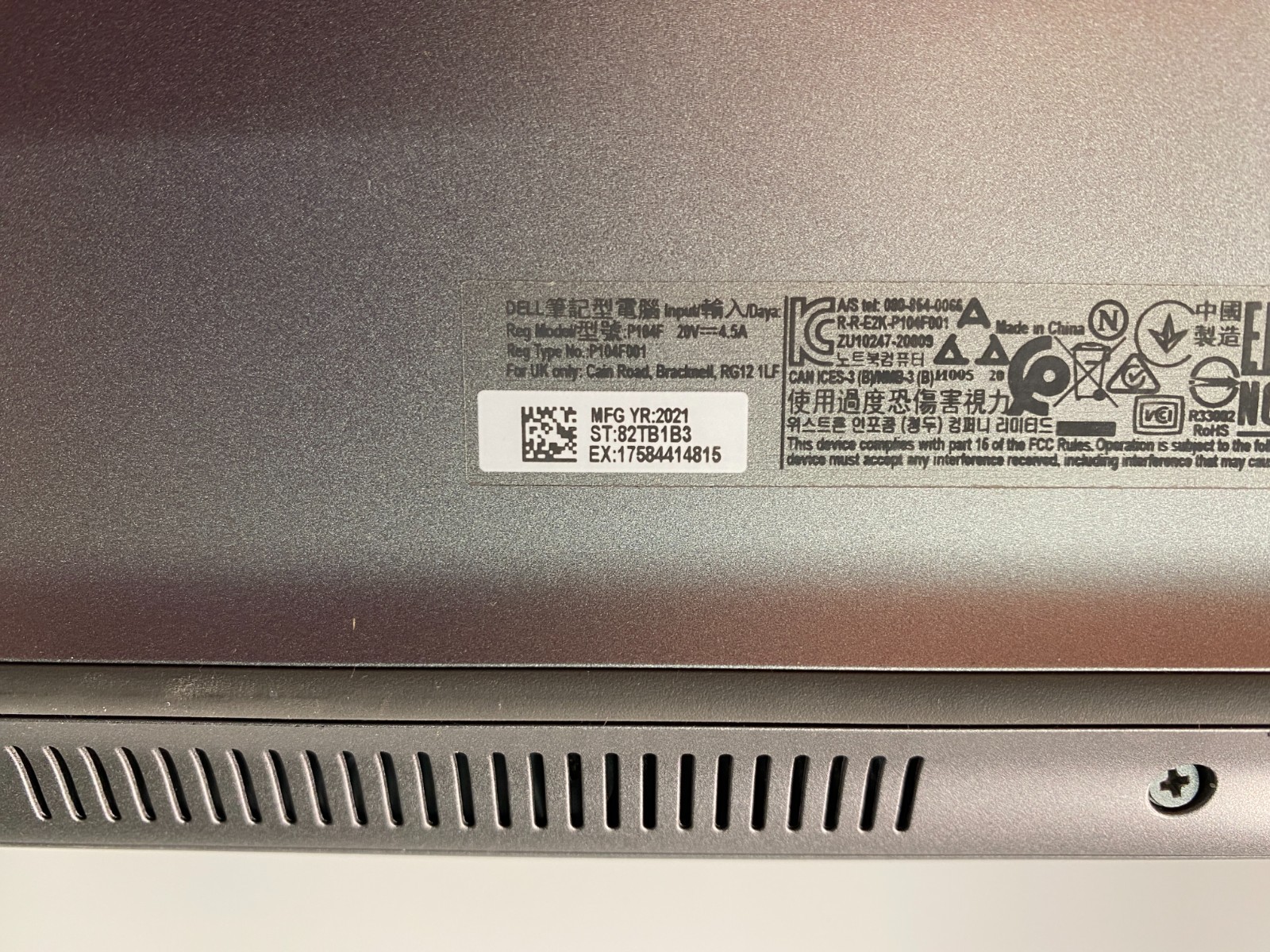 Dell Precision 3560 15.6″ i5-1145G7 8GB DDR4 T500 No SSD Broken “S” Key – PARTS
