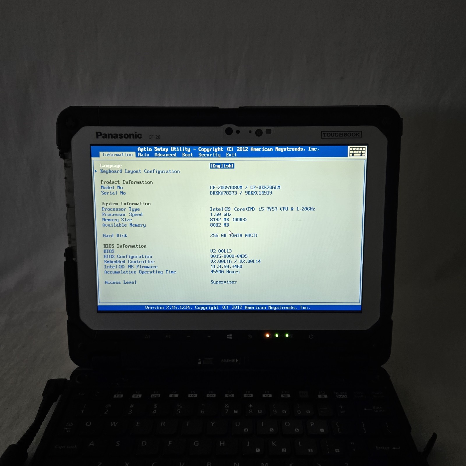 Panasonic Toughbook CF-20 10.1″ i5-7Y57 1.20GHz 256GB SSD 8GB 4G | Grade C