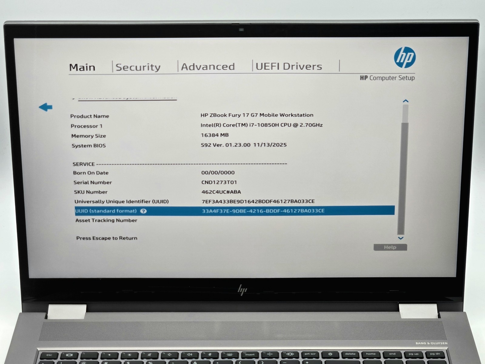 HP ZBOOK FURY 17 G7 17″ UHD 4K Touch I7-10850H 512GB SSD 16GB W11P IRCam Backlit