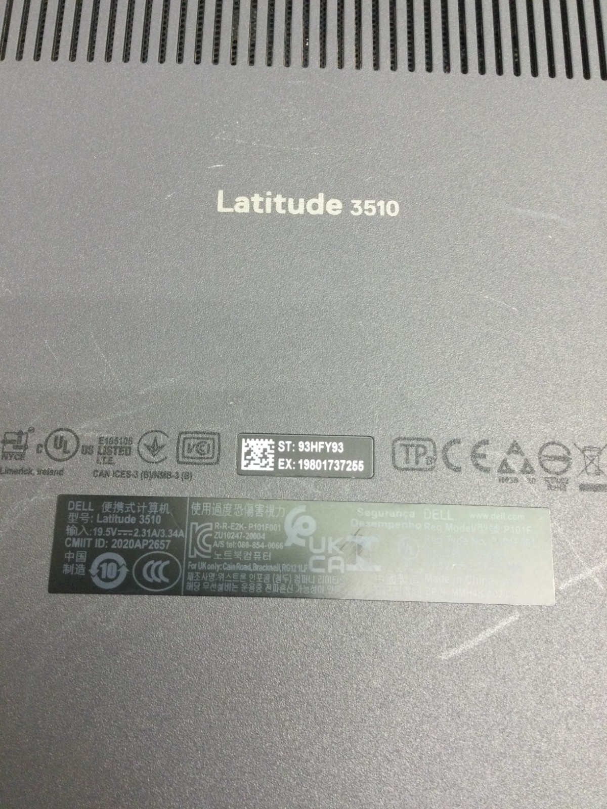 Dell Latitude 3510 15.6″intel core i5-10210U 1.60GHz 8GB RAM 128GB SSD W11P