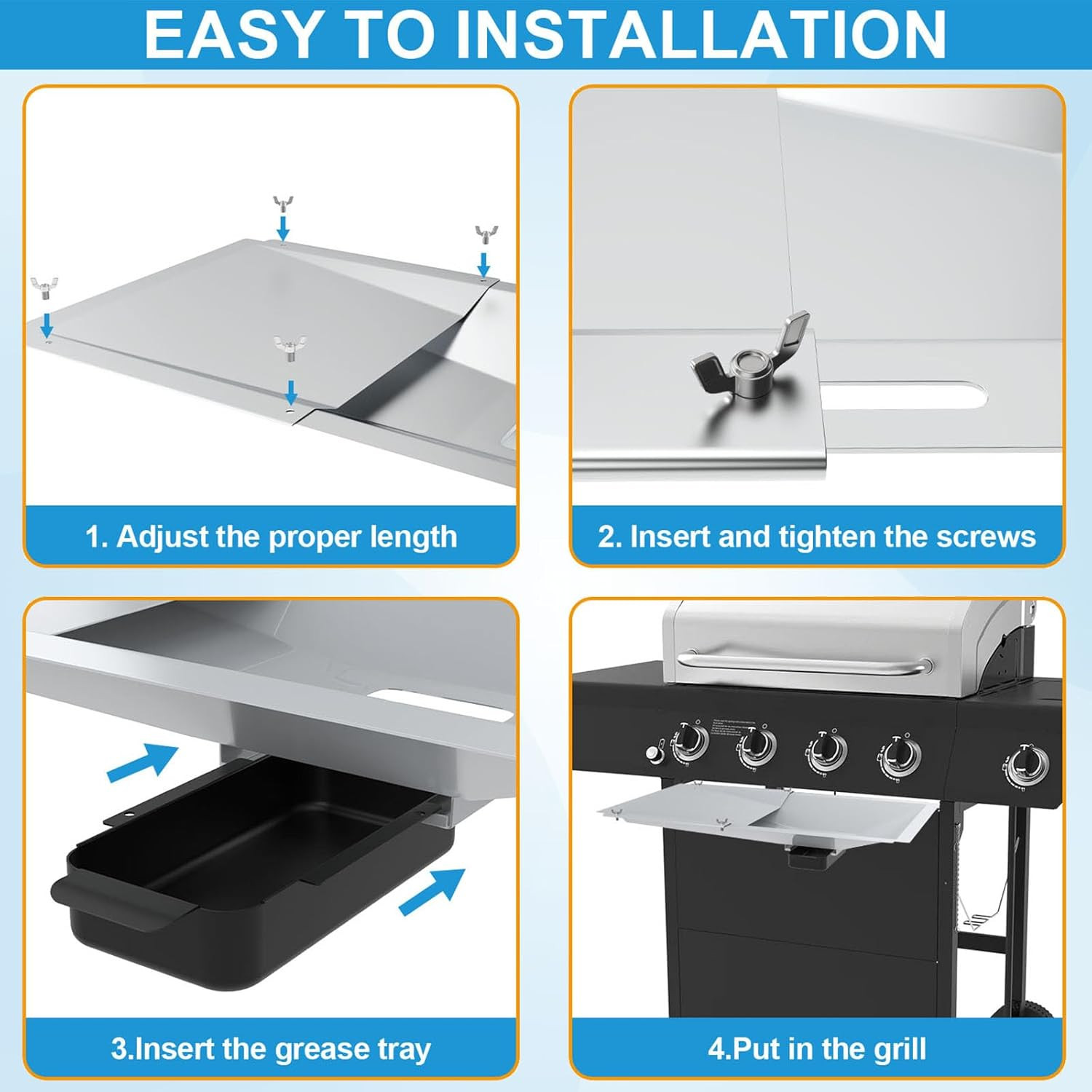 Universal Grease Tray with Catch Pan for Nexgrill Replacement Parts 720-0830H 72