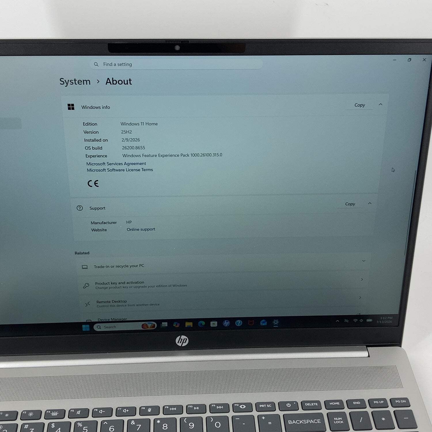 HP Pavilion 16T-AF000 16″ Core 5 120U 1.4GHz 8GB RAM 512GB SSD