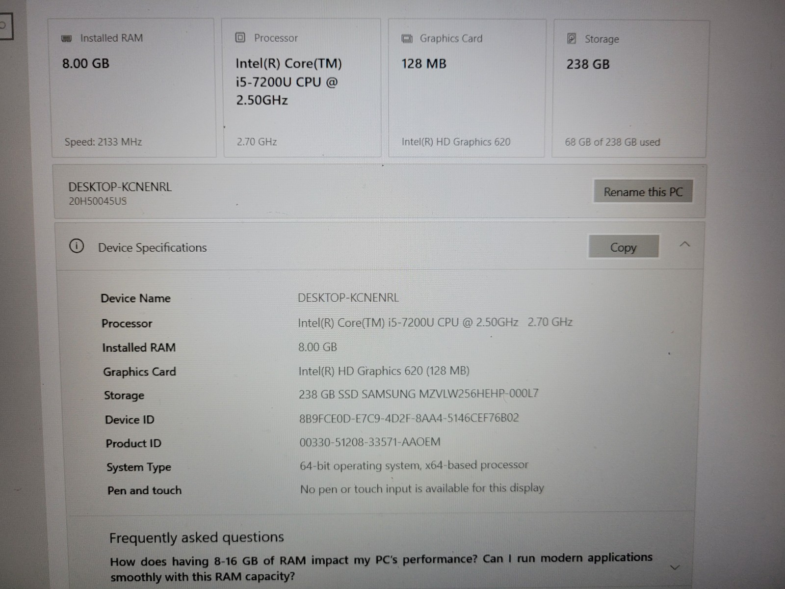 Lenovo ThinkPad E570 Core I5
