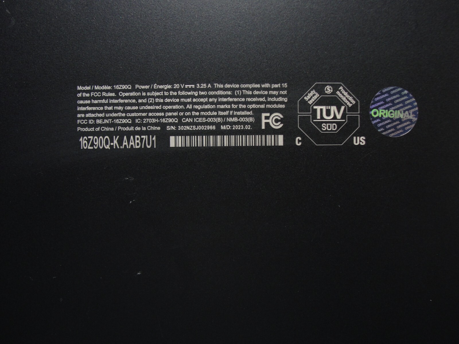 LG Gram 16Z90Q 16”WQXGA Intel Core i7-1260P 2.1GHz 16GB SSD Reset 256GB Charger
