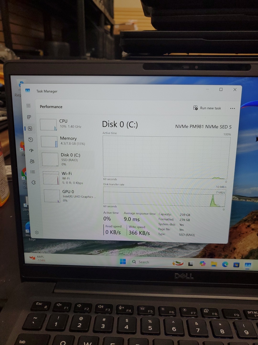 Dell Latitude 7400 14″ i5-8365U 8GB 256gb SSD Laptop W11P 011626-2