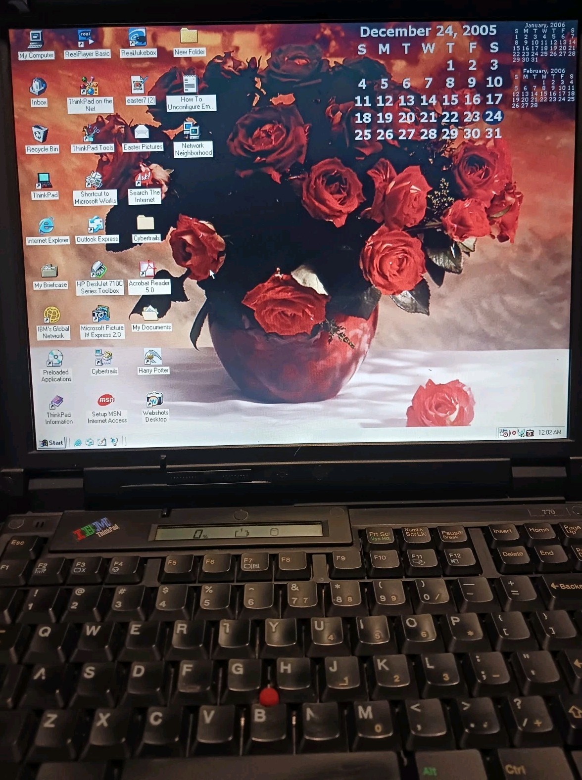 Vintage IBM ThinkPad 770 Windows 98se Works w/ Extras