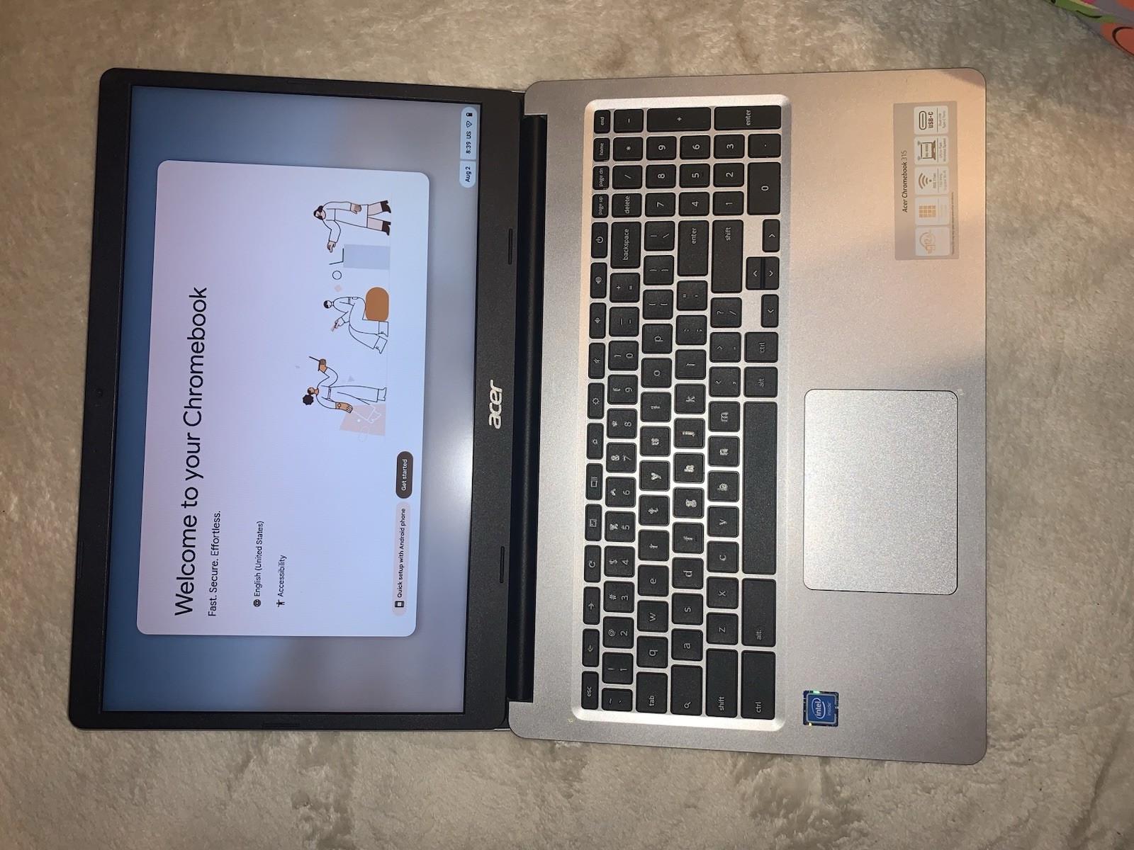 Acer Chromebook 315 Intel W/Charger