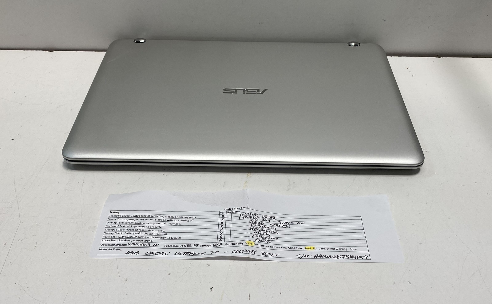 ASUS Q504U 15.6″ Touchscreen Laptop Intel Core i5 Windows 10 Factory Reset
