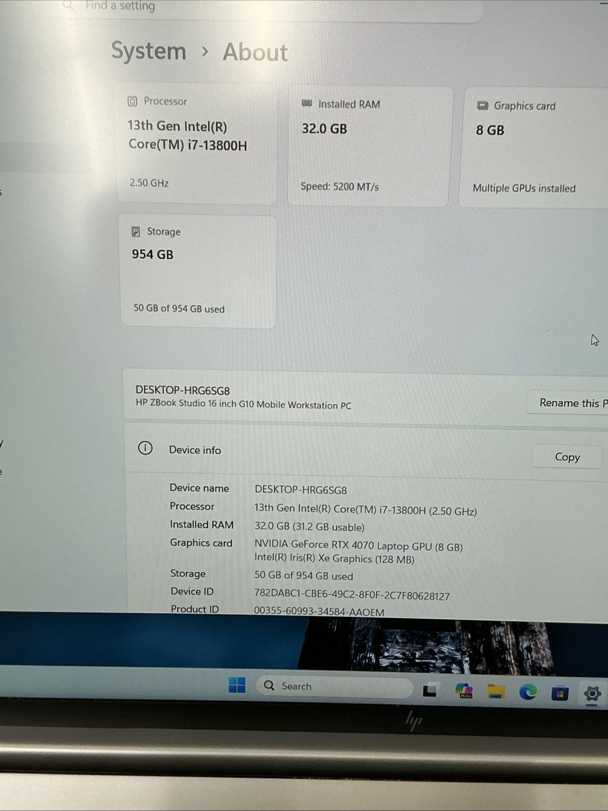 HP ZBook Studio G10 Workstation Laptop PC 16″ i7-13800H 32GB RTX 4070 1TB SSD