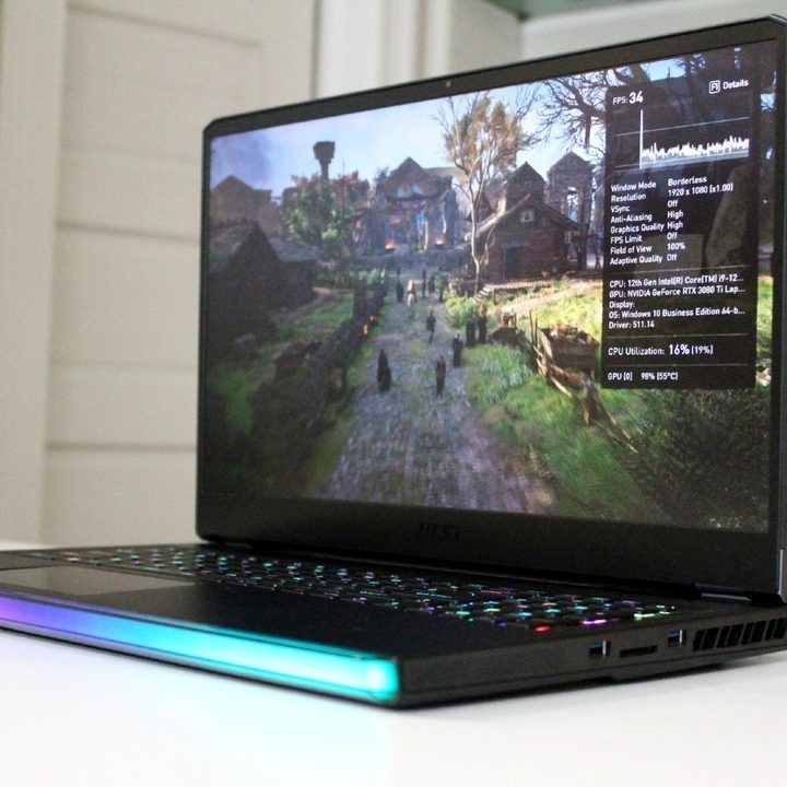 MSI GE76 Raider GAMING LAPTOP 17.3″ i7-12700H RTX 3080 8GB, 1.5TB SSD, 16GB RAM