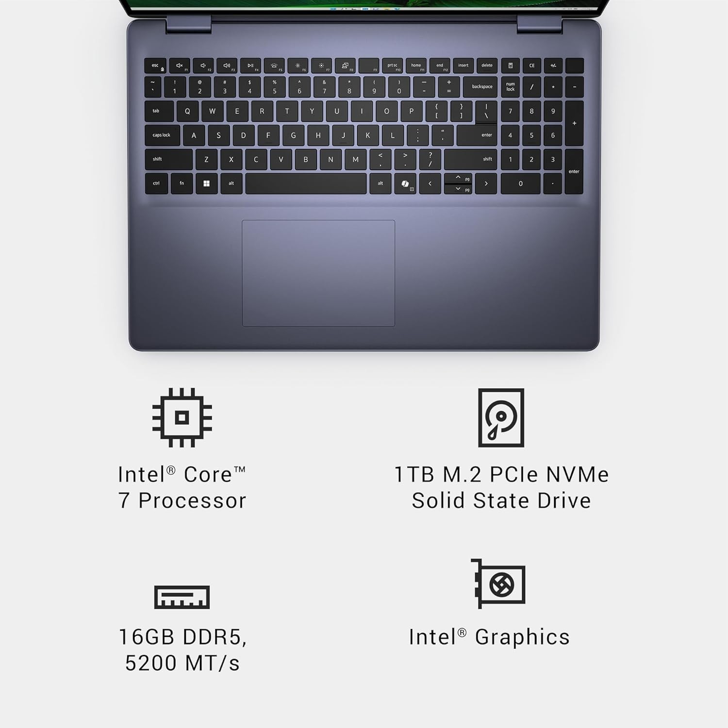 Dell Inspiron 16 5640 – FHD+ Touch – Intel Core 7 150U – 16GB RAM – 1TB SSD-Blue