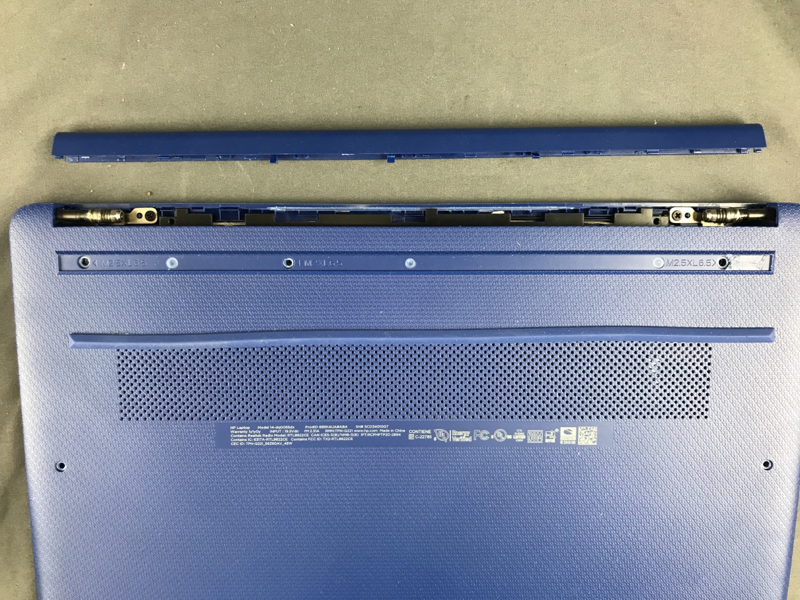 HP 14 Inch Blue Laptop Model: 14-DQ0055DX For Parts