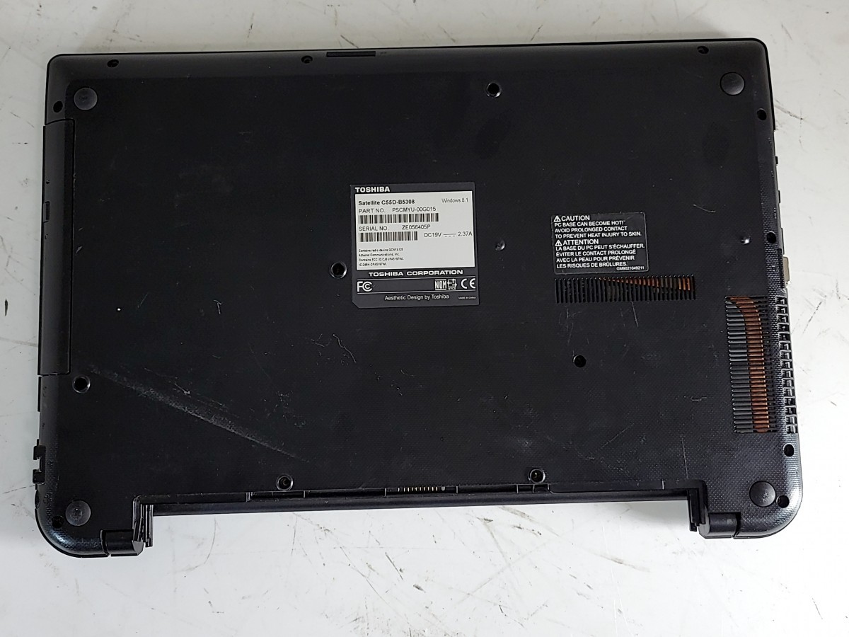 TOSHIBA SATELLITE C55D-B5308 Laptop AMD E1-2100 APU 8GB SEE NOTES