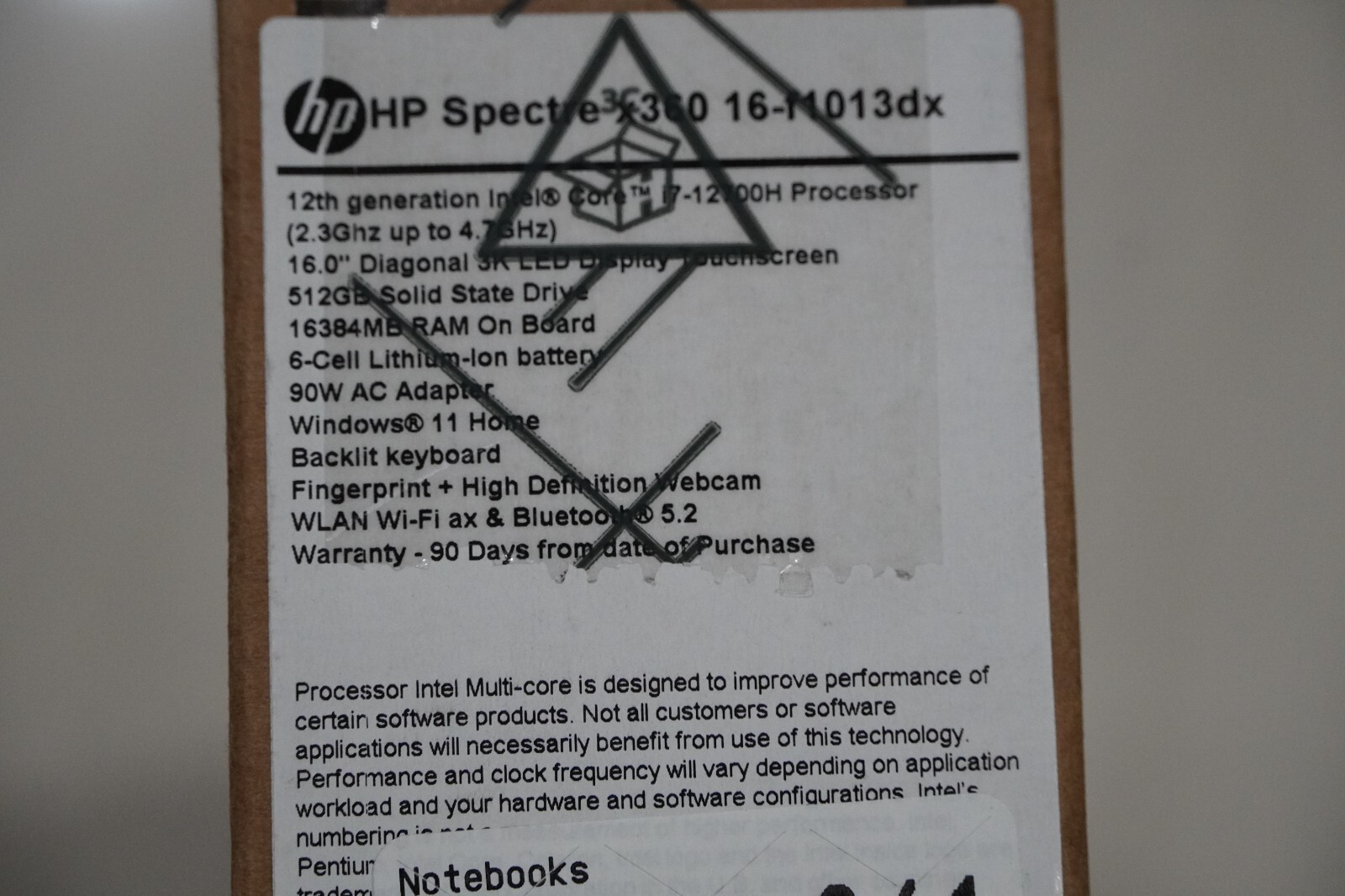 HP Spectre X360 16-f1013dx 16″ 12700H 16GB 512GB HP Pen Win 11 3K Nocturne Blue