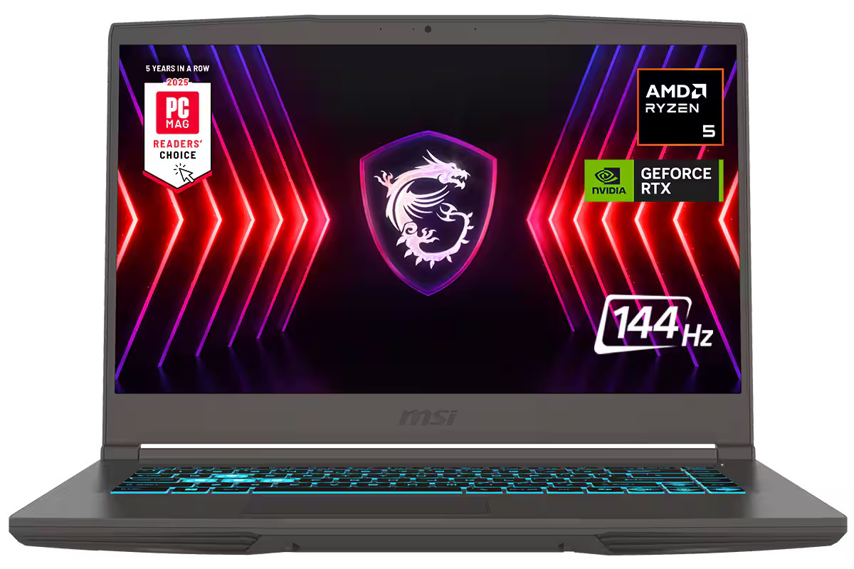 MSI – THIN A15 15.6″ 144Hz FHD Gaming Laptop – AMD R5-7535HS – GeForce RTX 40…