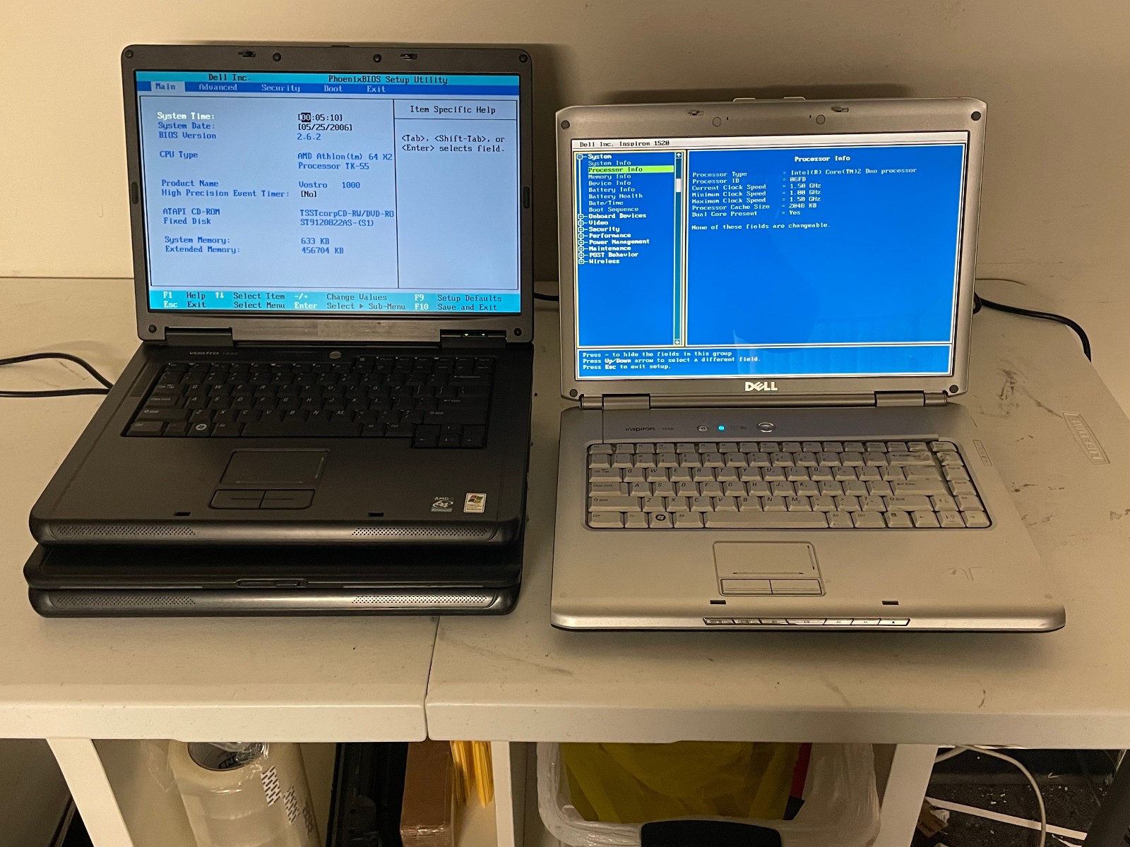 Lot of 3 Dell (1) Inspiron 1520 & (2) Vostro 1000 laptops fix/repair Wholesale