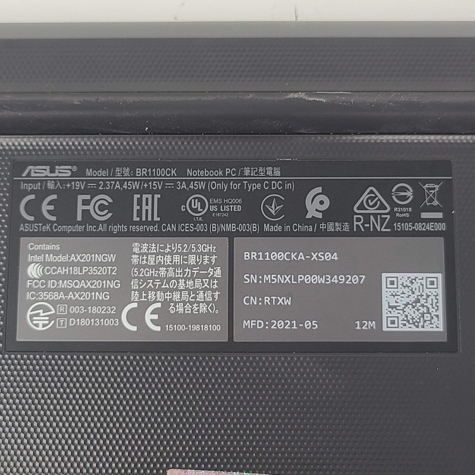 Asus BR1100cka XS04 Celeron N4500 1.1GHz 8GB RAM 64GB SD
