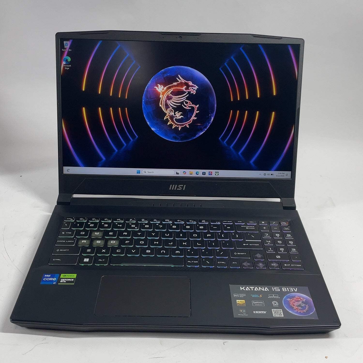 MSI Katana 15 B13V 15.6″ i7-13620H 1.8GHz 16GB RAM 1TB SSD GeForce RTX 4050