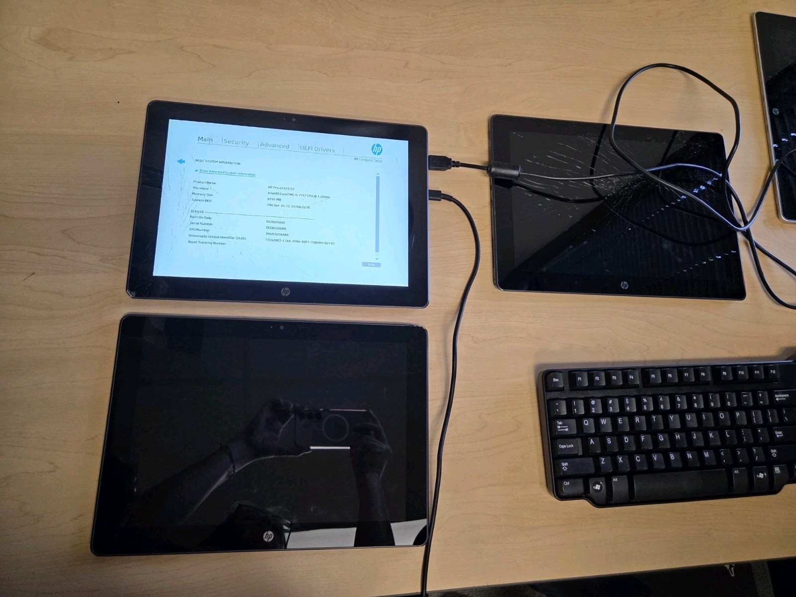 LOT OF 3 – HP Pro X2 612 G2 Core i5 1.20GHz | Black | 256 SSD – FOR PARTS