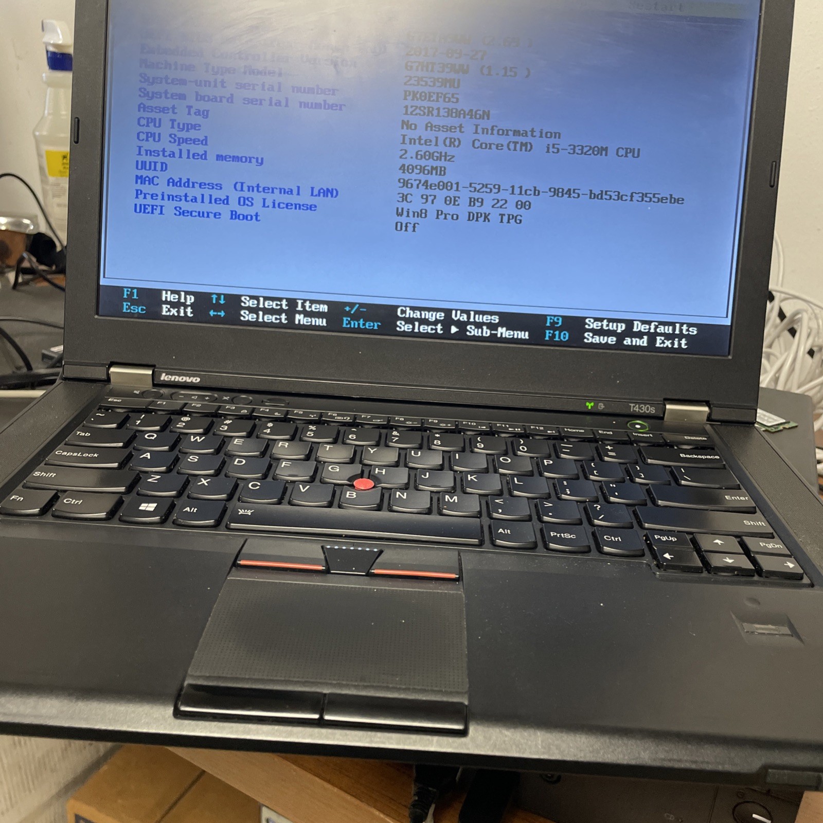 lenovo thinkpad T430s Intel Core I5-3320M 4GBRAM