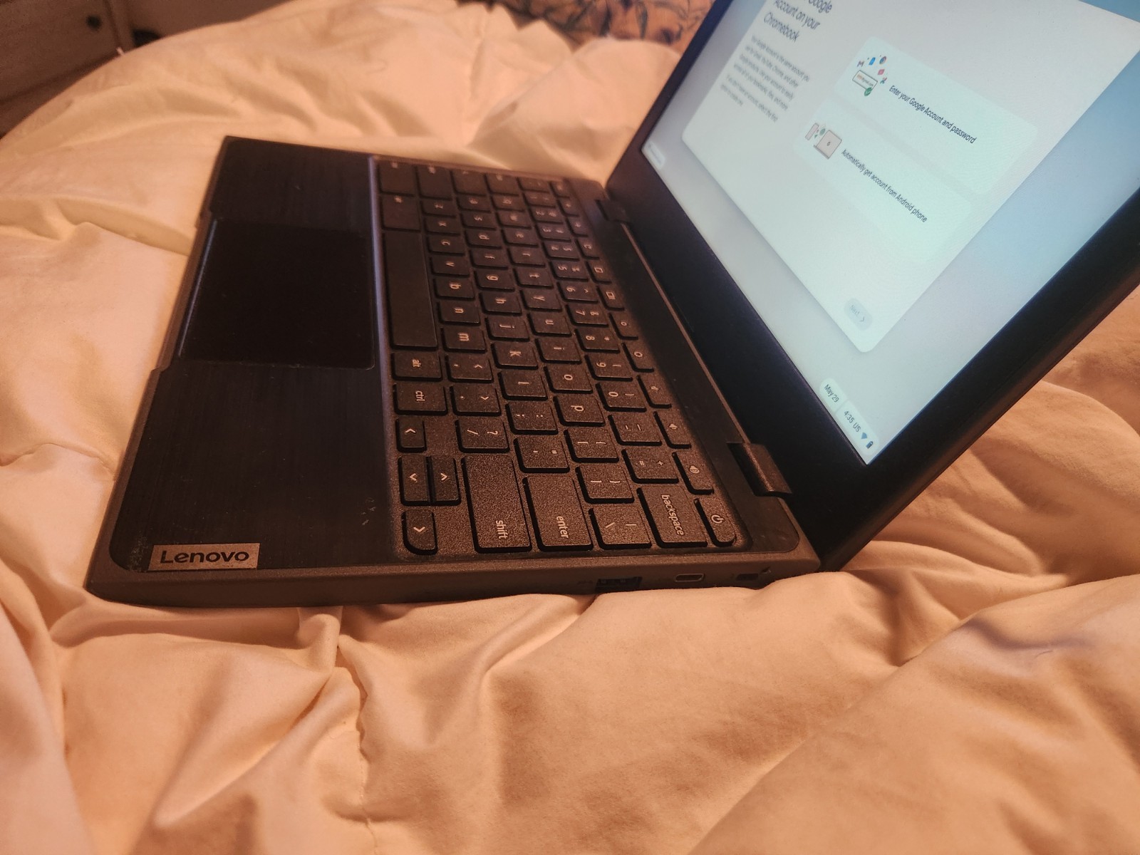 Lenovo Chromebook 11.6in Intel Celeron N Black Chrome OS Webcam USB-C