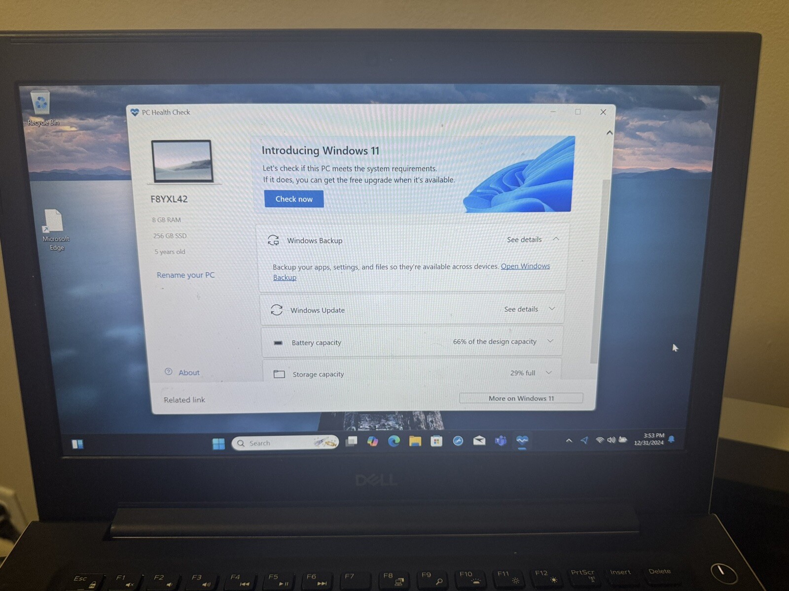 Dell Vostro 5471 i5-8250U, 8GB RAM, 250GB SSD Service Tag F8YXL42